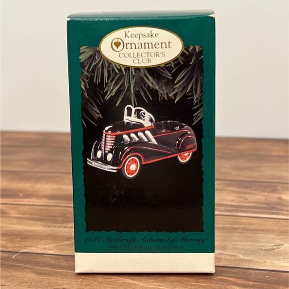 1996 HALLMARK ORNAMENT QXC4174 1937 STEELCRAFT AUBURN BY MURRAY DIE CAST - Picture 2 of 10